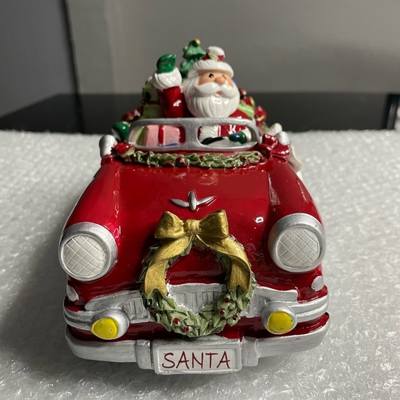 Fitz & Floyd Merry & Bright Collection Santa Car “Here Comes Santa Claus” Music - Picture 2 of 7